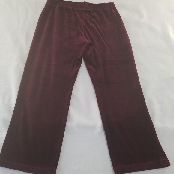 SJB Active wear Women's Large Burgundy/ Maroon Red Elastic Waist Pant EUC - Picture 6 of 7